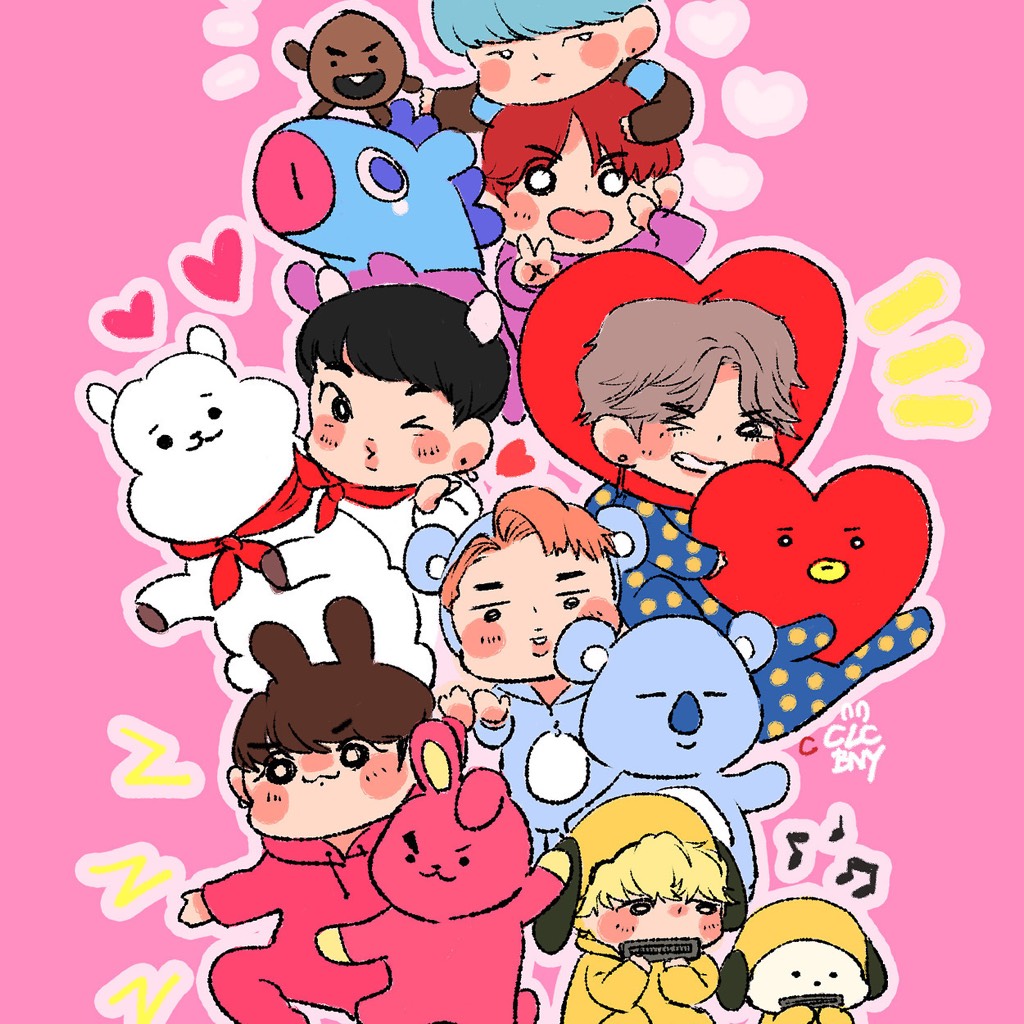 BTS Members And BT21